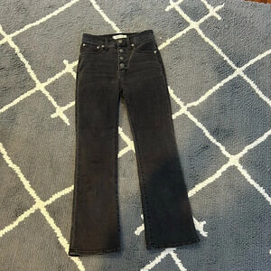 Madewell Cali Demi Cut Black Jeans Size 23